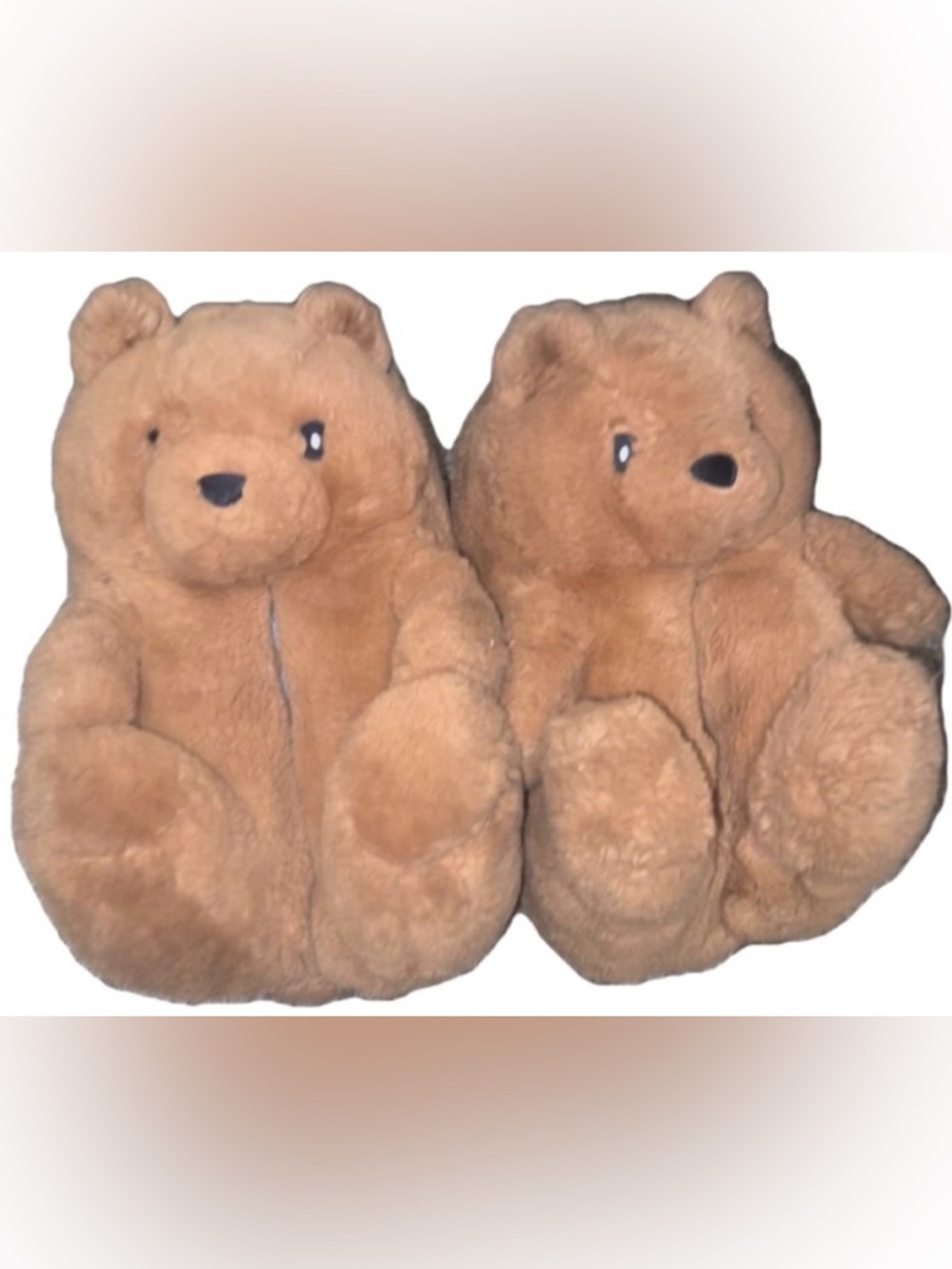 Cozy Brown Teddy Bear Women's Slippers - Plush Indoor Comfort